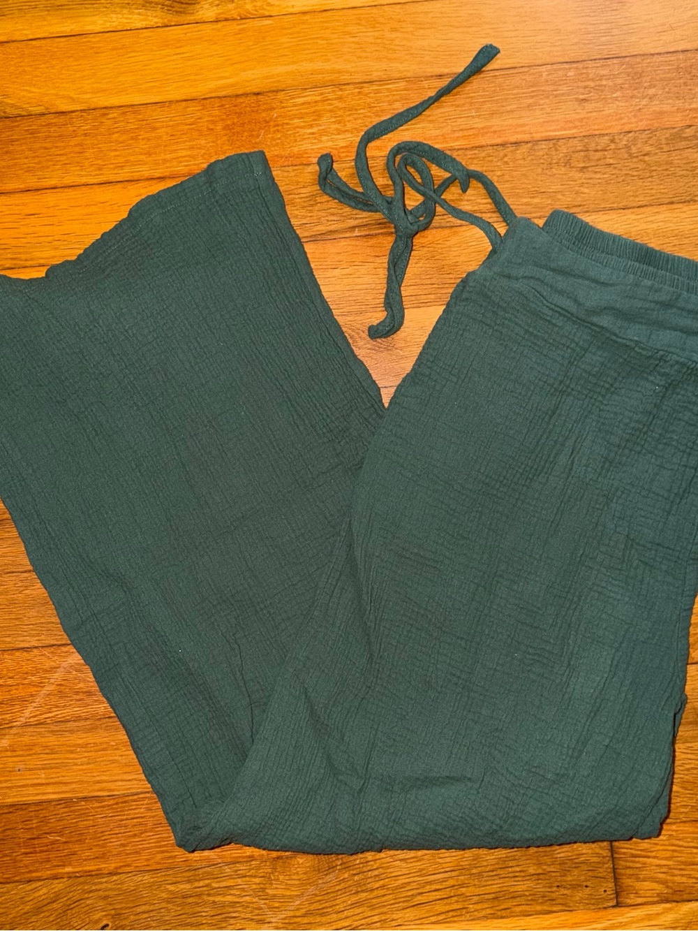 Women’s Dark Green Lightweight Drawstring Pants